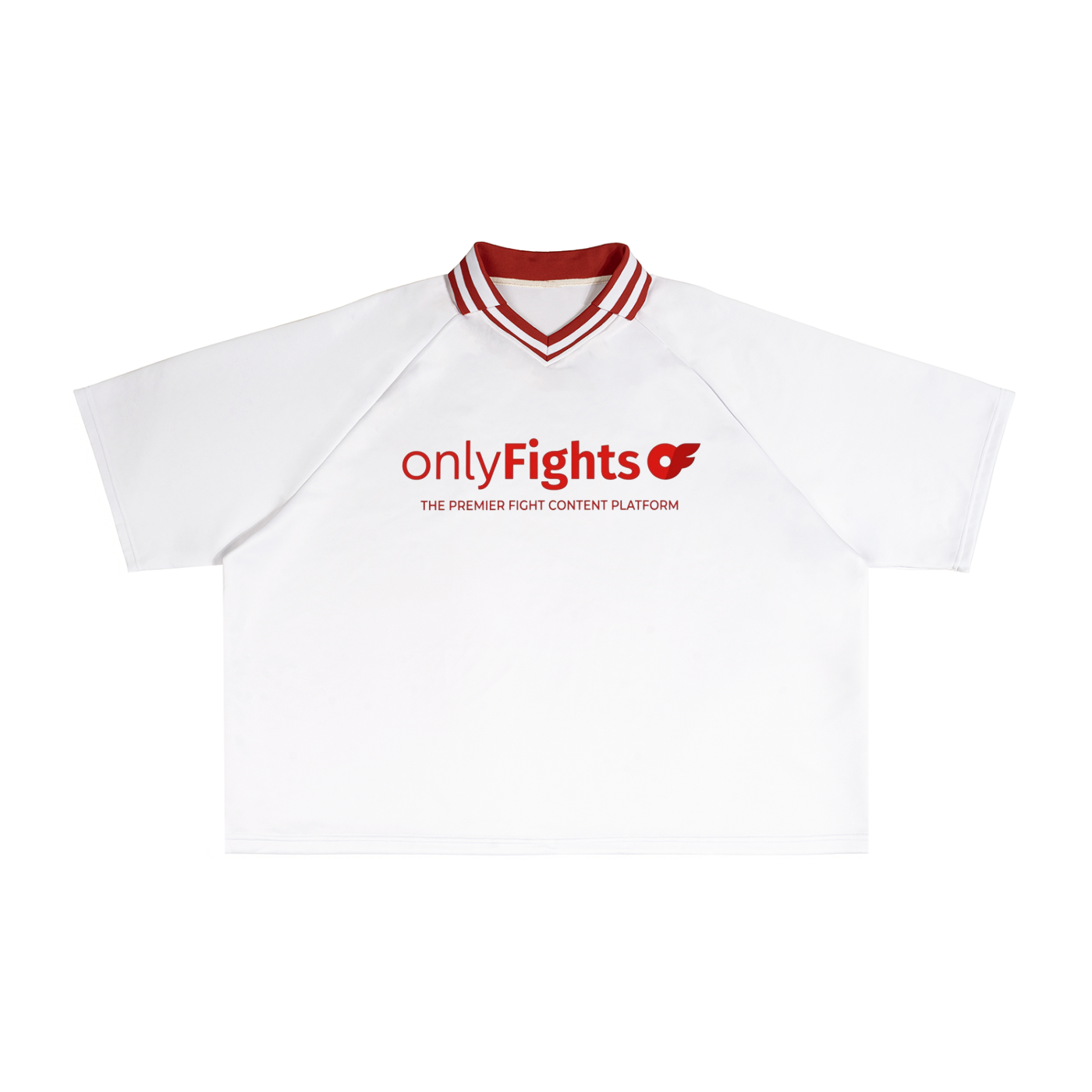 Contrast Lapel Collar Boxy T-Shirt